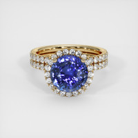 4.51 Ct. Blue Sapphire Ring, 18K Yellow Gold 1