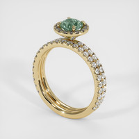 0.90 Ct. Sapphire Ring, 18K Yellow Gold 2