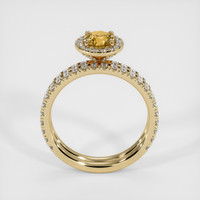 0.79 Ct. Yellowish Brown Sapphire Ring, 18K Yellow Gold 3