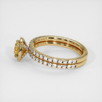 0.79 Ct. Yellowish Brown Sapphire Ring, 18K Yellow Gold 4