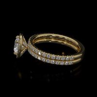 0.79 Ct. Sapphire Ring, 18K Yellow Gold 4
