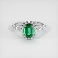 1.24 Ct. Emerald Ring, Platinum 950 1