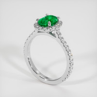 0.96 Ct. Emerald Ring, Platinum 950 2