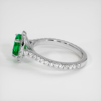 0.96 Ct. Emerald Ring, Platinum 950 4