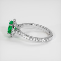 0.96 Ct. Emerald Ring, Platinum 950 4