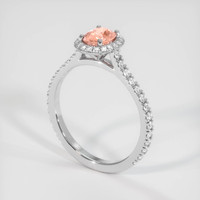 1.09 Ct. Padparadscha Sapphire Ring, Platinum 950 2