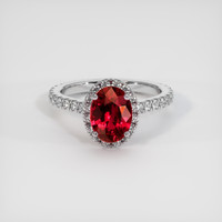 2.05 Ct. Ruby Ring, Platinum 950 1