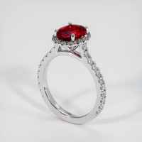 2.05 Ct. Ruby Ring, Platinum 950 2