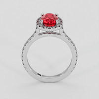 2.42 Ct. Pinkish Red Ruby Ring, Platinum 950 3