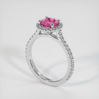 1.23 Ct. Pink Sapphire Ring, Platinum 950 2