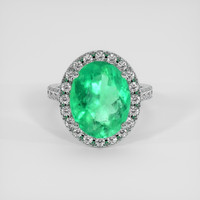 3.71 Ct. Emerald Ring, Platinum 950 1