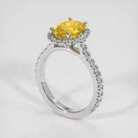 4.04 Ct. Yellow Sapphire Ring, Platinum 950 2