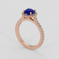 1.30 Ct. Blue Sapphire Ring, 14K Rose Gold 2