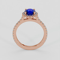 1.30 Ct. Blue Sapphire Ring, 14K Rose Gold 3