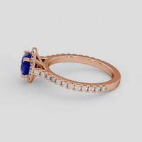 1.30 Ct. Blue Sapphire Ring, 14K Rose Gold 4