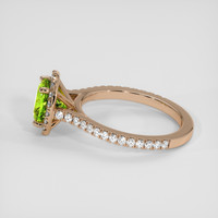 2.00 Ct. Green Peridot Ring, 14K Rose Gold 4