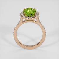 3.76 Ct. Green Peridot Ring, 14K Rose Gold 3