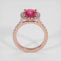 3.10 Ct. Reddish Pink Sapphire Ring, 14K Rose Gold 3