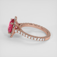3.10 Ct. Reddish Pink Sapphire Ring, 14K Rose Gold 4
