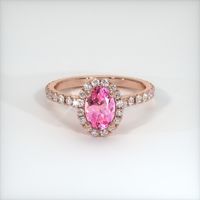 0.60 Ct. Sapphire Ring, 14K Rose Gold 1