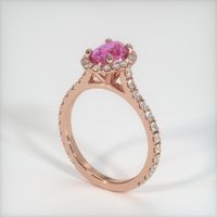 0.60 Ct. Sapphire Ring, 14K Rose Gold 2