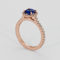 1.03 Ct. Blue Sapphire Ring, 14K Rose Gold 2