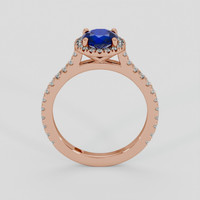 1.03 Ct. Blue Sapphire Ring, 14K Rose Gold 3