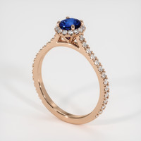 0.97 Ct. Sapphire Ring, 14K Rose Gold 2