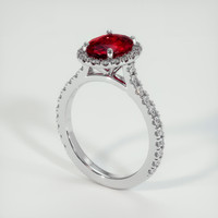 2.05 Ct. Ruby Ring, 10K White Gold 2