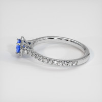 0.56 Ct. Blue Sapphire Ring, 10K White Gold 4