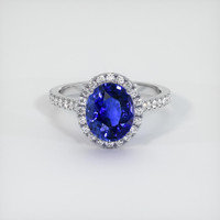 4.05 Ct. Sapphire Ring, 14K White Gold 1