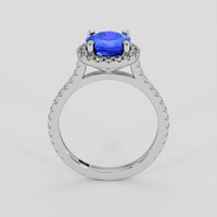 2.14 Ct. Blue Sapphire Ring, 14K White Gold 3