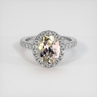 2.18 Ct. Gemstone Ring, 14K White Gold 1