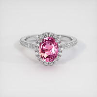2.41 Ct. Pink Sapphire Ring, 14K White Gold 1