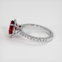 2.05 Ct. Ruby Ring, 14K White Gold 4
