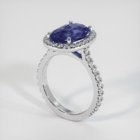 5.06 Ct. Sapphire Ring, 14K White Gold 2