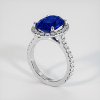 3.24 Ct. Sapphire Ring, 14K White Gold 2