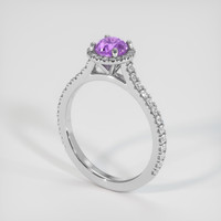 1.02 Ct. Purple Sapphire Ring, 14K White Gold 2