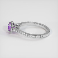 1.02 Ct. Purple Sapphire Ring, 14K White Gold 4
