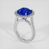 6.41 Ct. Blue Sapphire Ring, 14K White Gold 2