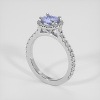 1.01 Ct. Violet Sapphire Ring, 14K White Gold 2
