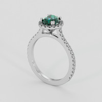 2.08 Ct. Bluish Green Sapphire Ring, 14K White Gold 2