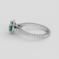 2.08 Ct. Bluish Green Sapphire Ring, 14K White Gold 4