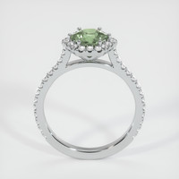 0.89 Ct. Green Sapphire Ring, 14K White Gold 3
