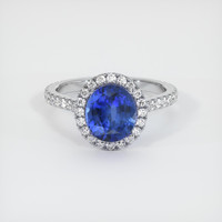 2.75 Ct. Sapphire Ring, 18K White Gold 1