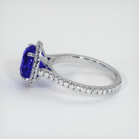 4.05 Ct. Blue Sapphire Ring, 18K White Gold 4