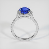 3.09 Ct. Blue Sapphire Ring, 18K White Gold 3
