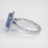 5.14 Ct. Blue Sapphire Ring, 18K White Gold 4