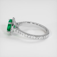 1.19 Ct. Emerald Ring, 18K White Gold 4