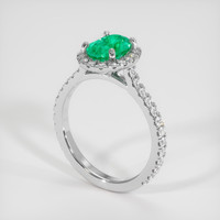 1.34 Ct. Emerald Ring, 18K White Gold 2